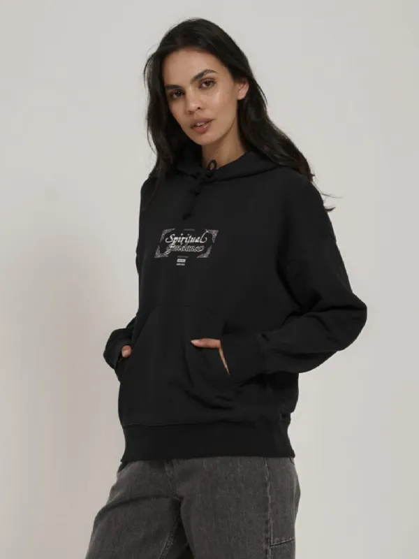 Future Guidance Fleece Hood - Washed Black sold by Thrills