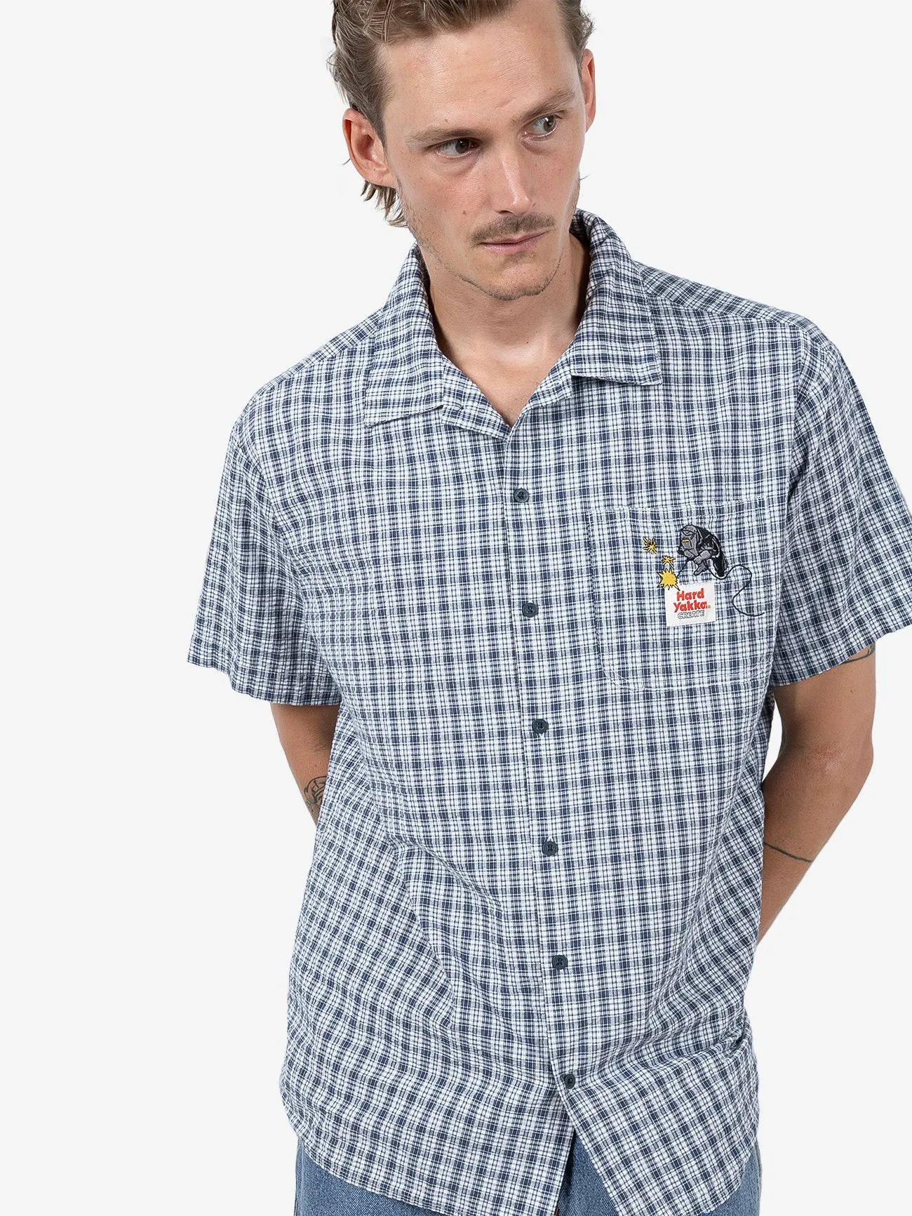 HYC Welded Short Sleeve Check Shirt - Yakka Petrol sold by Thrills product image thumbnail 5