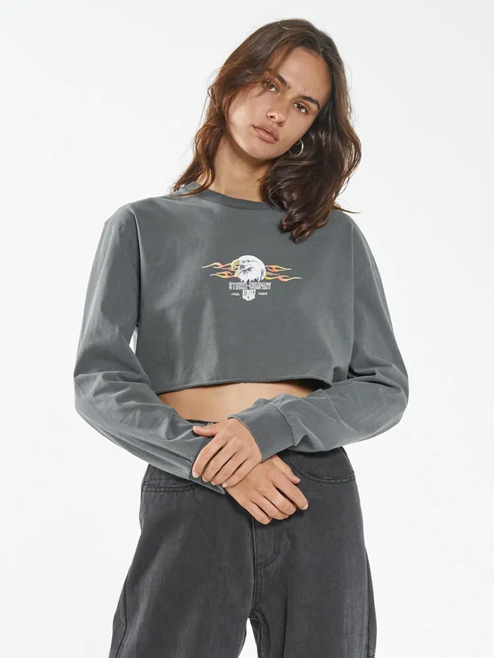 Blaze LS Merch Super Crop Tee - Merch Black sold by Thrills product image thumbnail 3