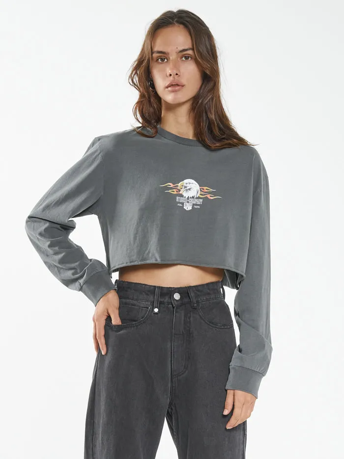 Blaze LS Merch Super Crop Tee - Merch Black sold by Thrills