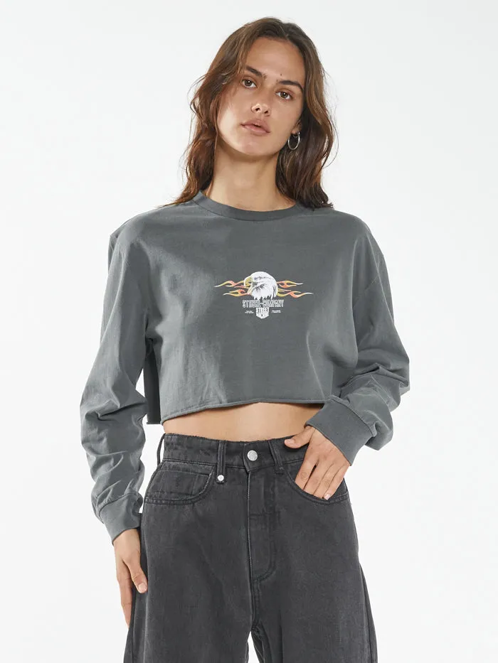 Blaze LS Merch Super Crop Tee - Merch Black sold by Thrills product image thumbnail 5