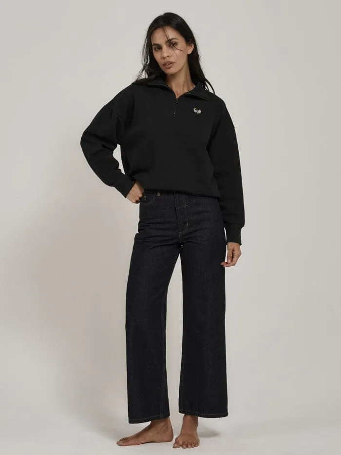 Animal House Quarter Zip Pullover - Washed Black sold by Thrills product image thumbnail 4