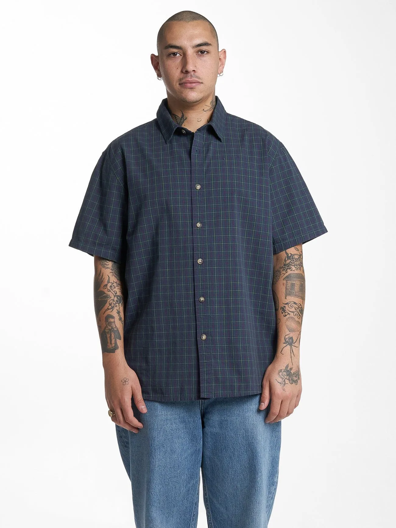 Wonderland Short Sleeve Shirt - Dark Slate sold by Thrills product image thumbnail 2