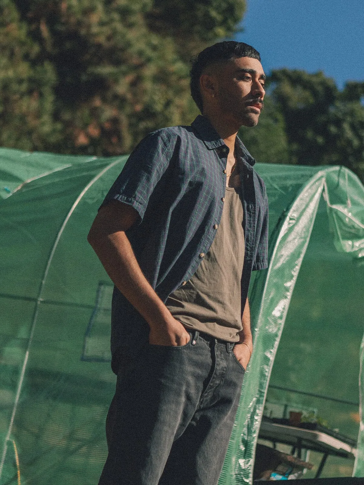 Wonderland Short Sleeve Shirt - Dark Slate sold by Thrills