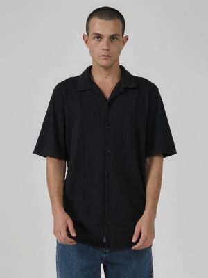 Hemp Some Kind Of Paradise Bowling Shirt - Black sold by Thrills