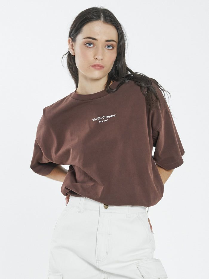 Far East Company Merch Fit Tee - Washed Cocoa sold by Thrills product image thumbnail 4