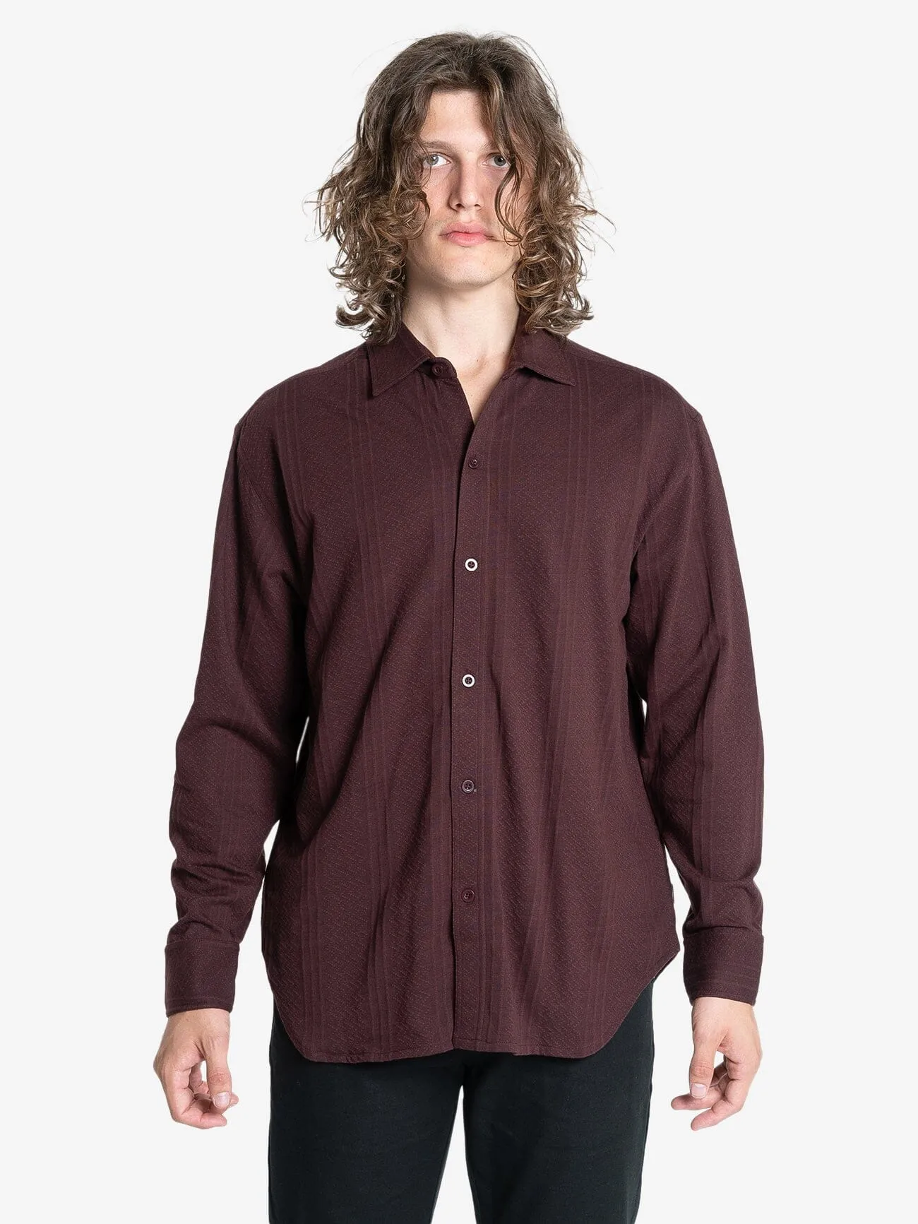 Future Feelings Long Sleeve Shirt - Deep Plum sold by Thrills