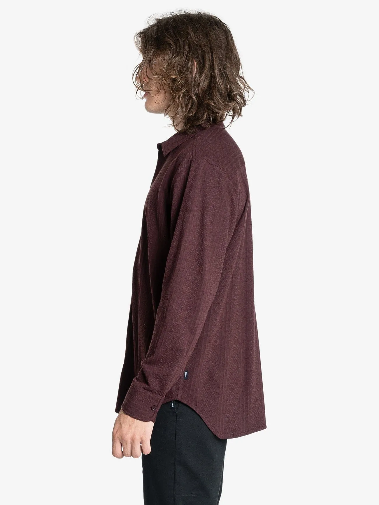 Future Feelings Long Sleeve Shirt - Deep Plum sold by Thrills product image thumbnail 4