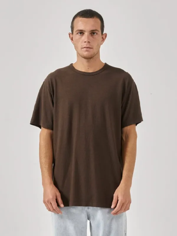 Hemp Thrills Embro Lightweight Merch Fit Tee - Postal Brown sold by Thrills