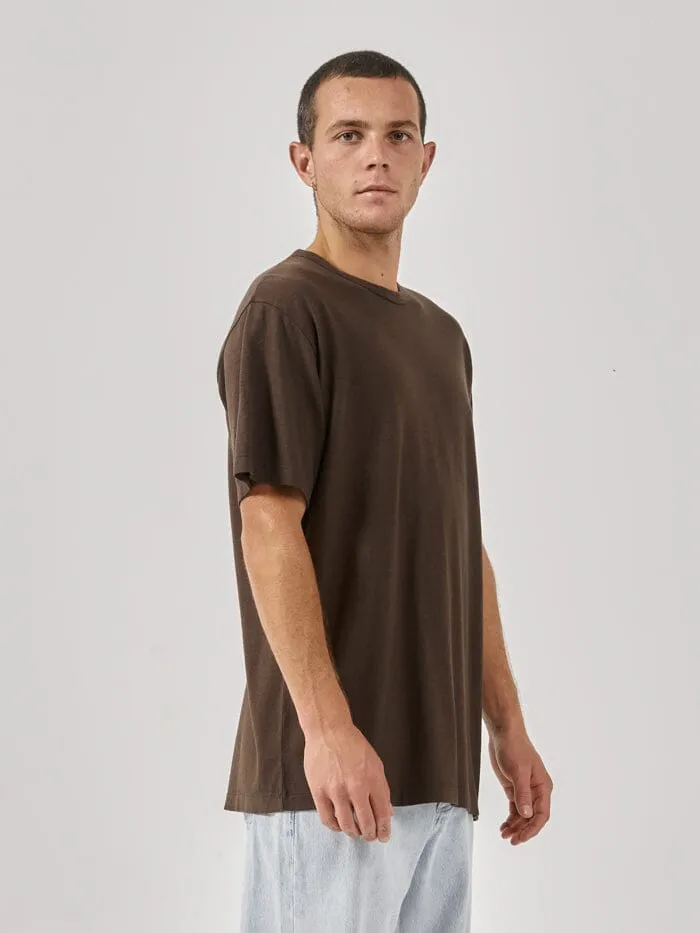 Hemp Thrills Embro Lightweight Merch Fit Tee - Postal Brown sold by Thrills product image thumbnail 4