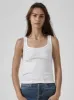 Plunge Rib Tank - White sold by Thrills