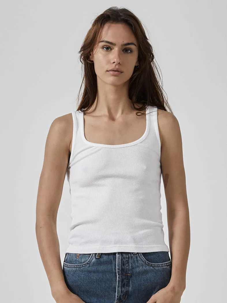 Plunge Rib Tank - White sold by Thrills product image thumbnail 4
