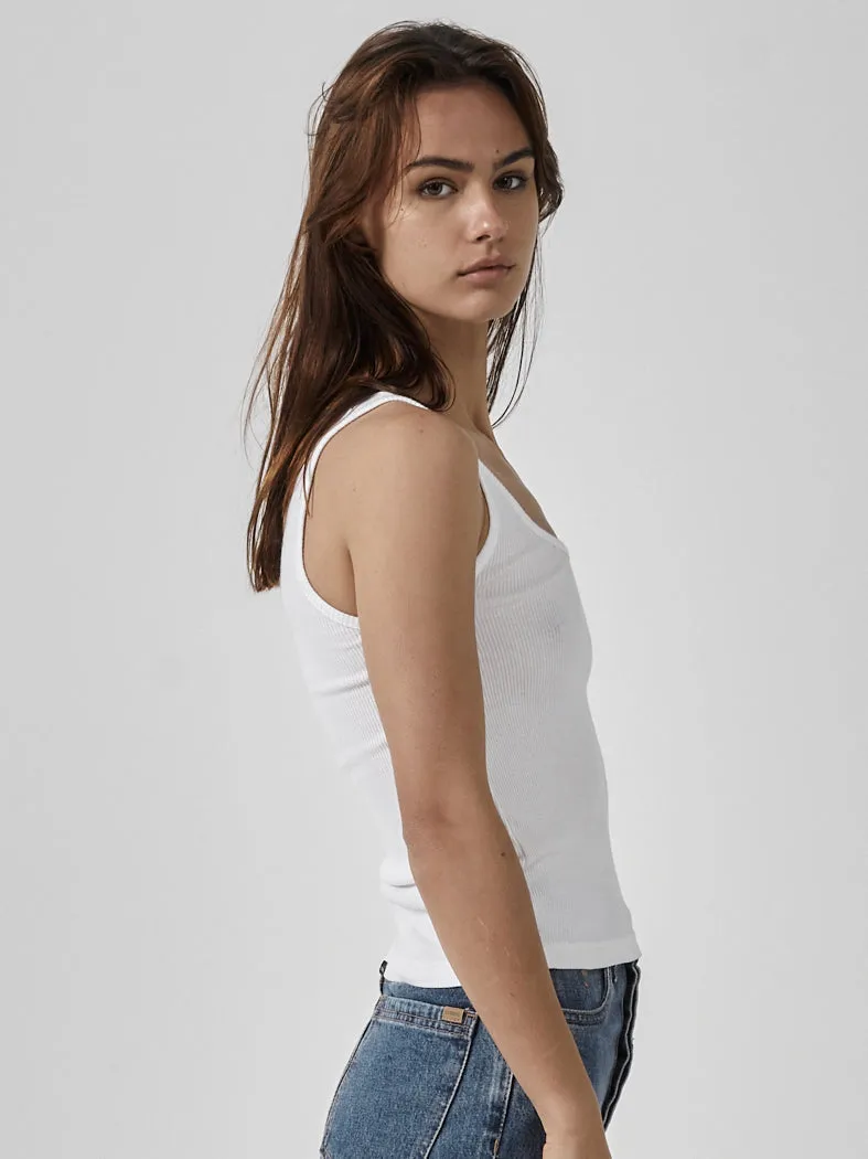 Plunge Rib Tank - White sold by Thrills product image thumbnail 3