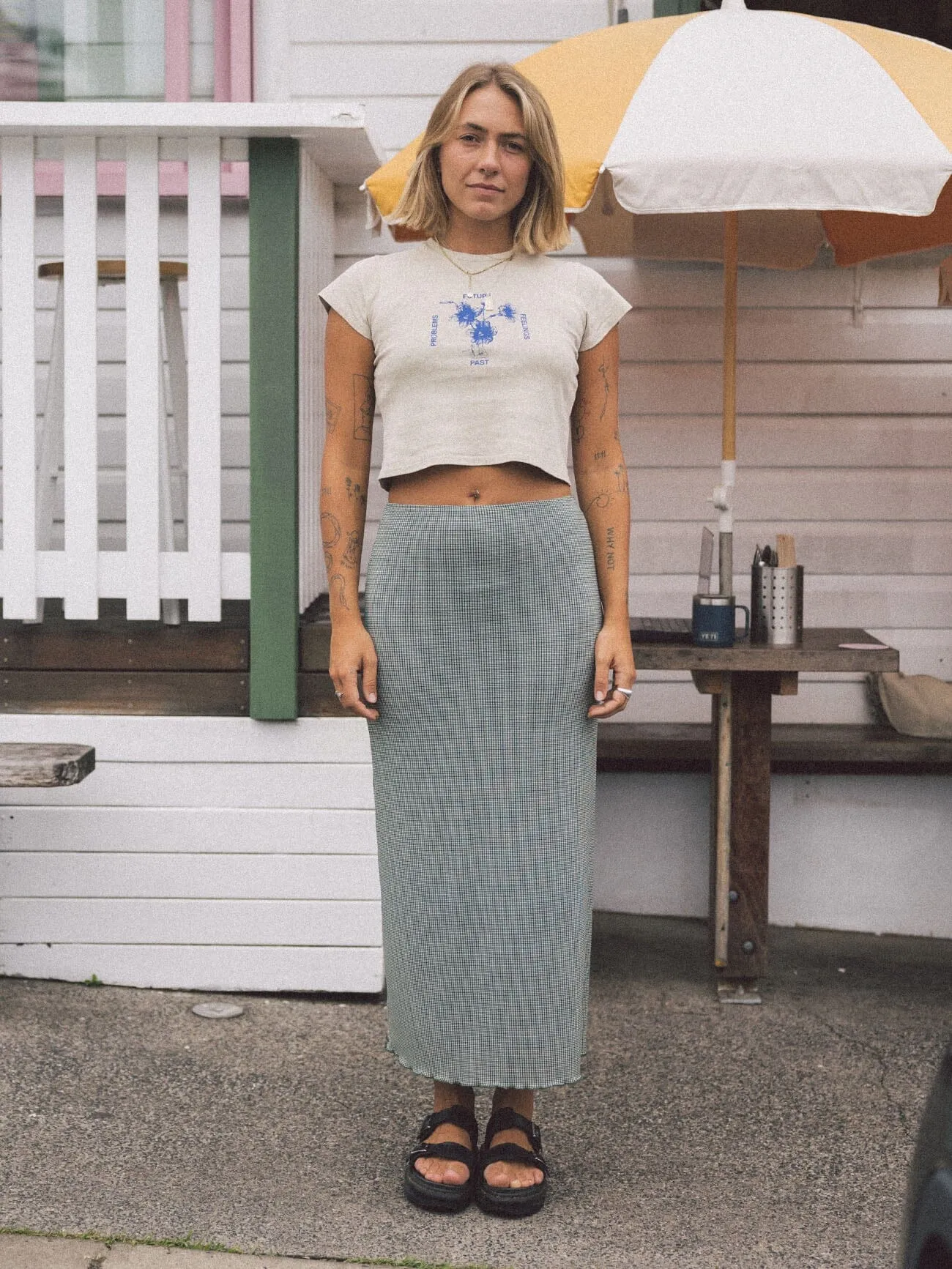 Levitation Mesh Skirt - Pistachio sold by Thrills