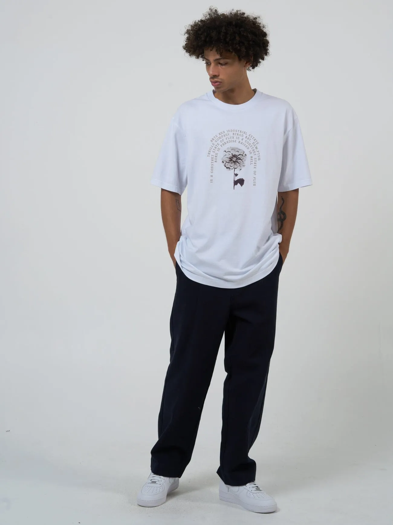 Flux Arc Oversize Fit Tee - White sold by Thrills product image thumbnail 5