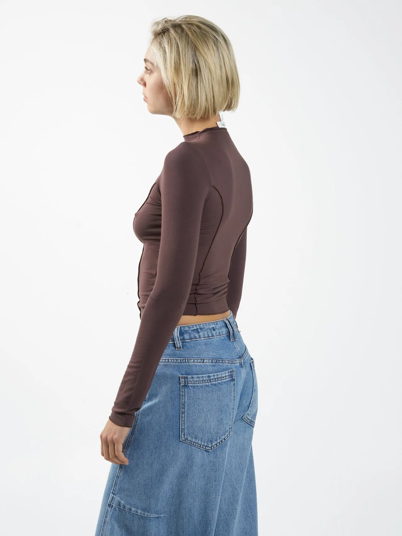Rachel Long Sleeve Top - Chocolate Plum sold by Thrills product image thumbnail 3