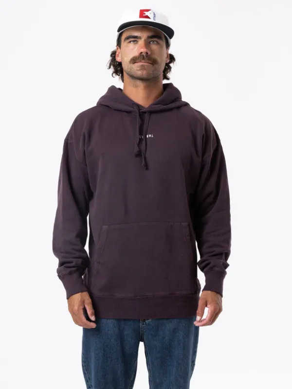 Minimal Thrills Slouch Pull On Hood - Deep Plum sold by Thrills