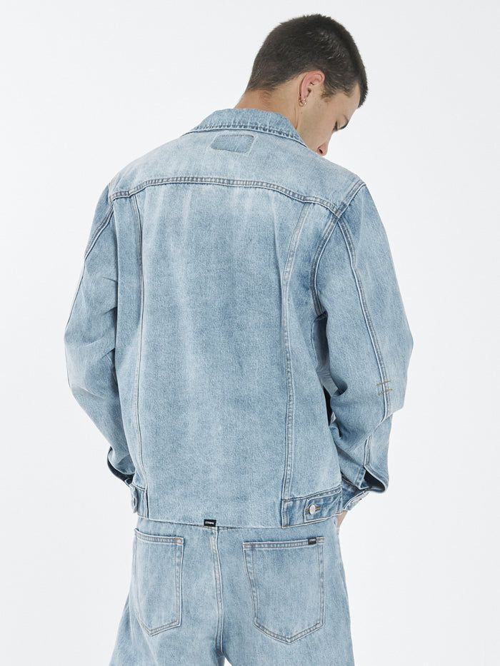 Ryder Oversized Denim Jacket - Dust Blue sold by Thrills product image thumbnail 2
