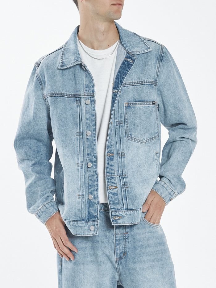 Ryder Oversized Denim Jacket - Dust Blue sold by Thrills product image thumbnail 3
