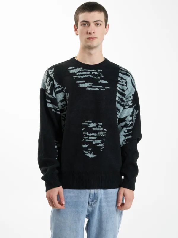 In Order Crew Knit - Black sold by Thrills
