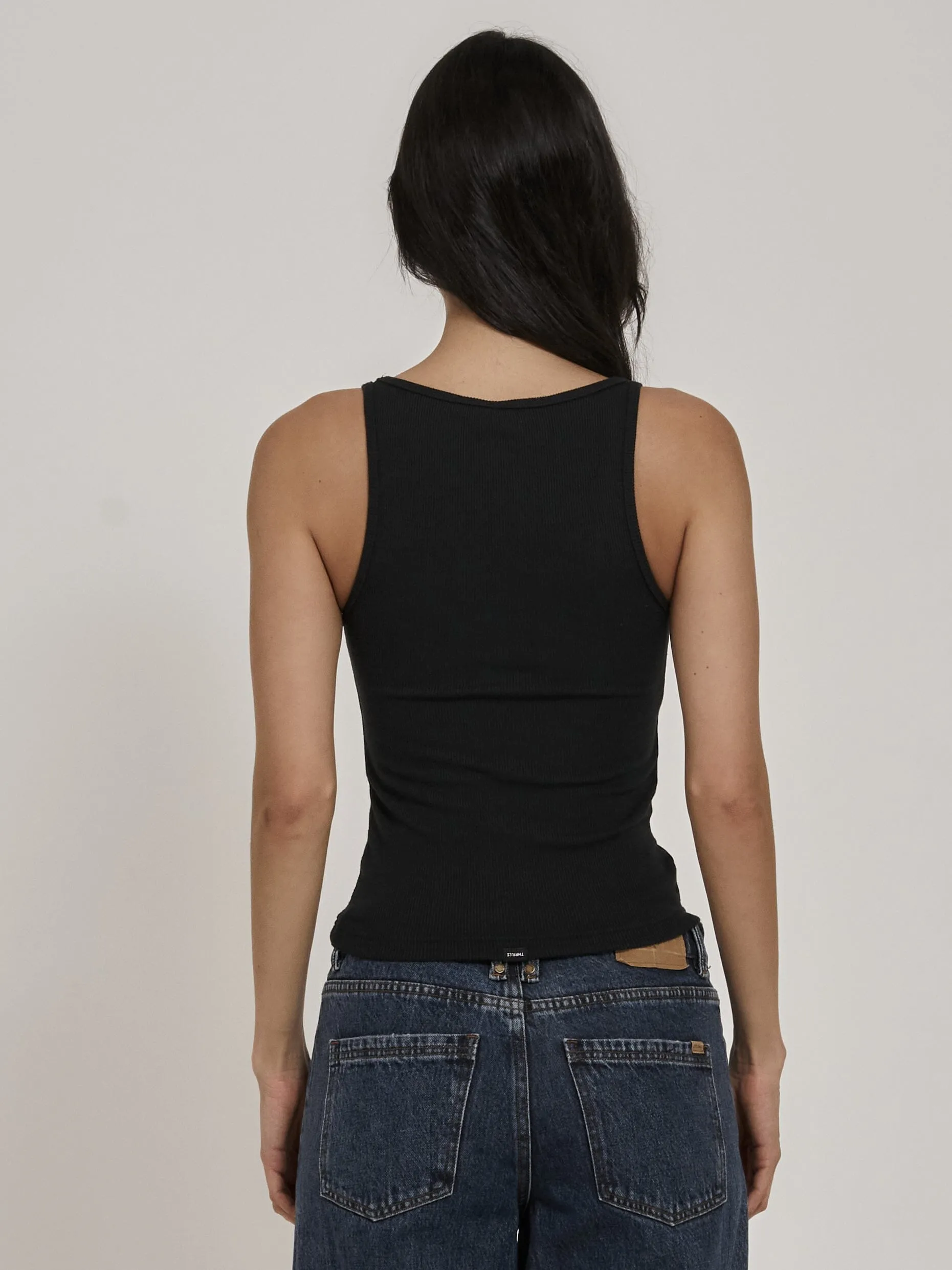Elle Plunge Tank - Black sold by Thrills product image thumbnail 2