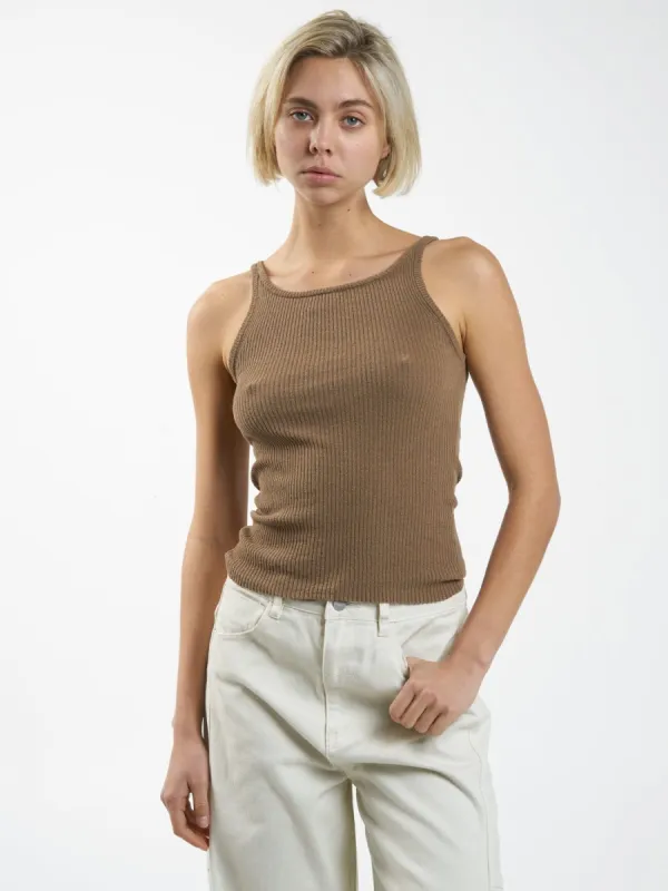 Langley Knit Tank - Mustard Gold made by Thrills