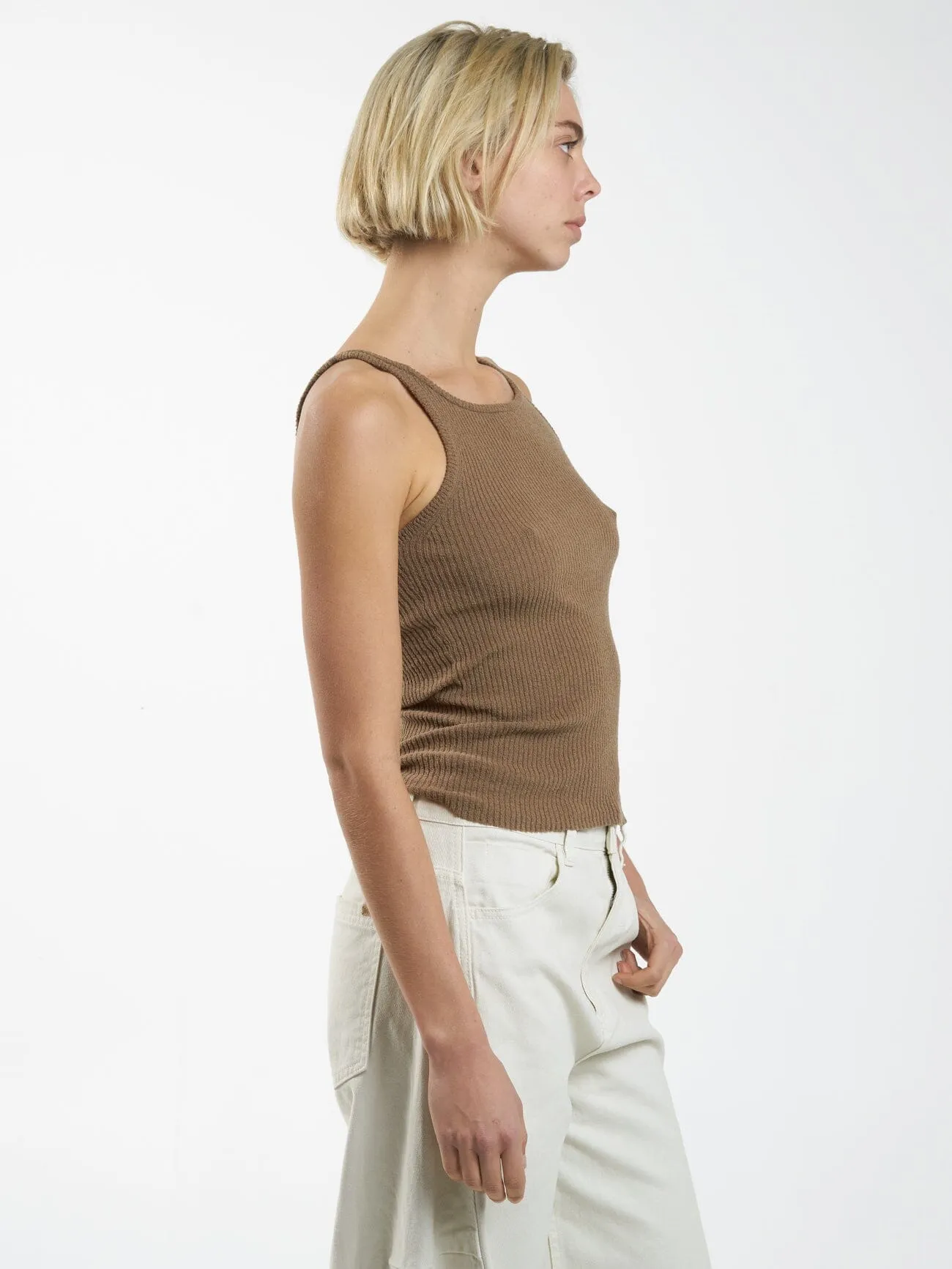 Langley Knit Tank - Mustard Gold sold by Thrills product image thumbnail 4