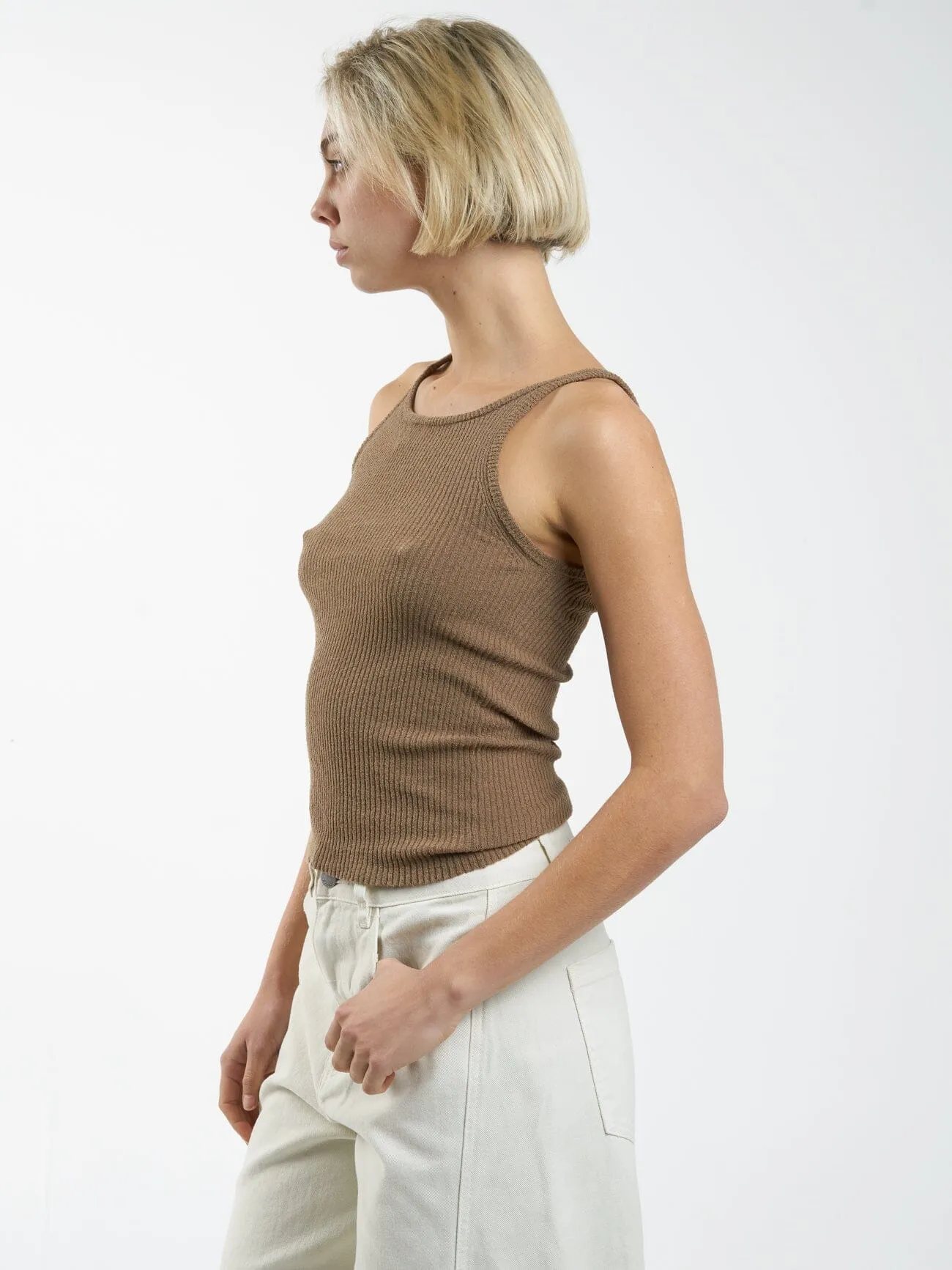 Langley Knit Tank - Mustard Gold sold by Thrills product image thumbnail 3