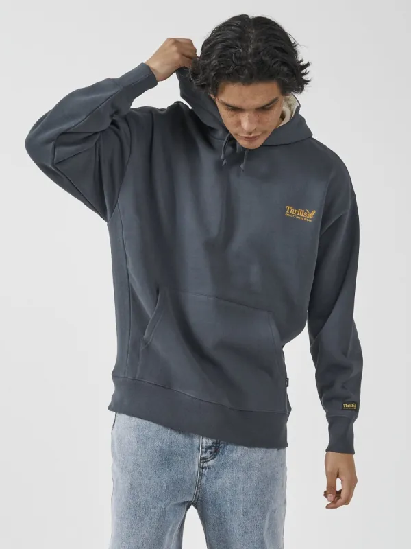 Thrills Union Slouch Pull On Hood - Petrol sold by Thrills