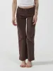 Alyssa Cord Pant - Postal Brown sold by Thrills