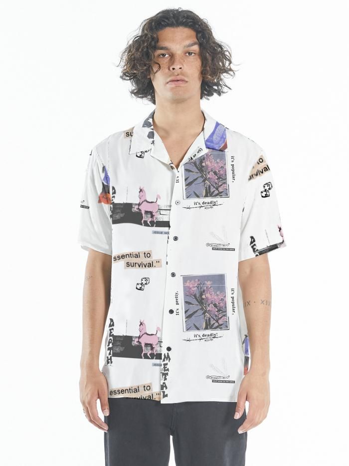 Pretty Deadly Popular Bowling Shirt - Dirty White sold by Thrills