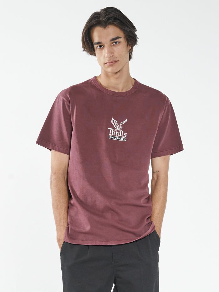 Landed Merch Fit Tee - Blood Red sold by Thrills
