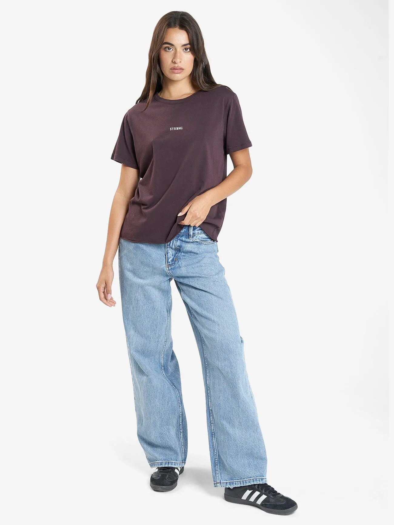 Minimal Thrills Relaxed Tee - Deep Plum sold by Thrills product image thumbnail 5