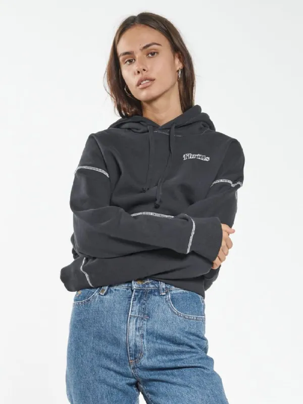 Realize Fleece Hood - Washed Black sold by Thrills