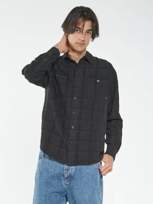 Everlasting Long Sleeve Shirt - Overdye Black sold by Thrills