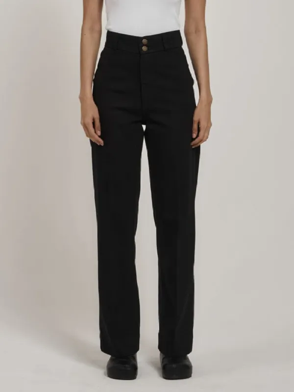 Belle Full Length Chino - Black sold by Thrills