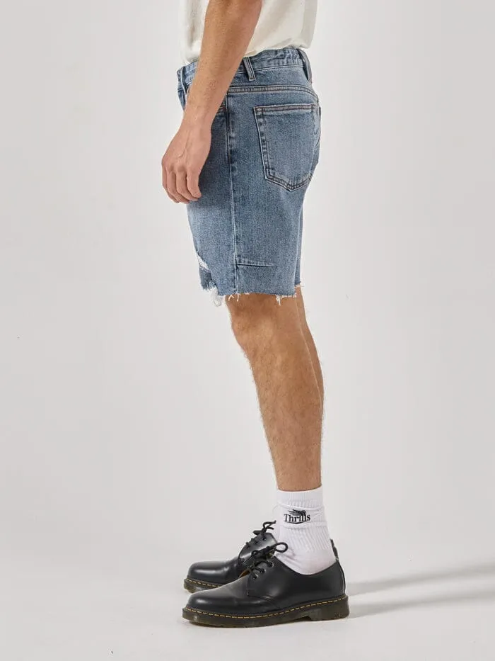Destroyed Bones Denim Short - Weathered Blue sold by Thrills product image thumbnail 3