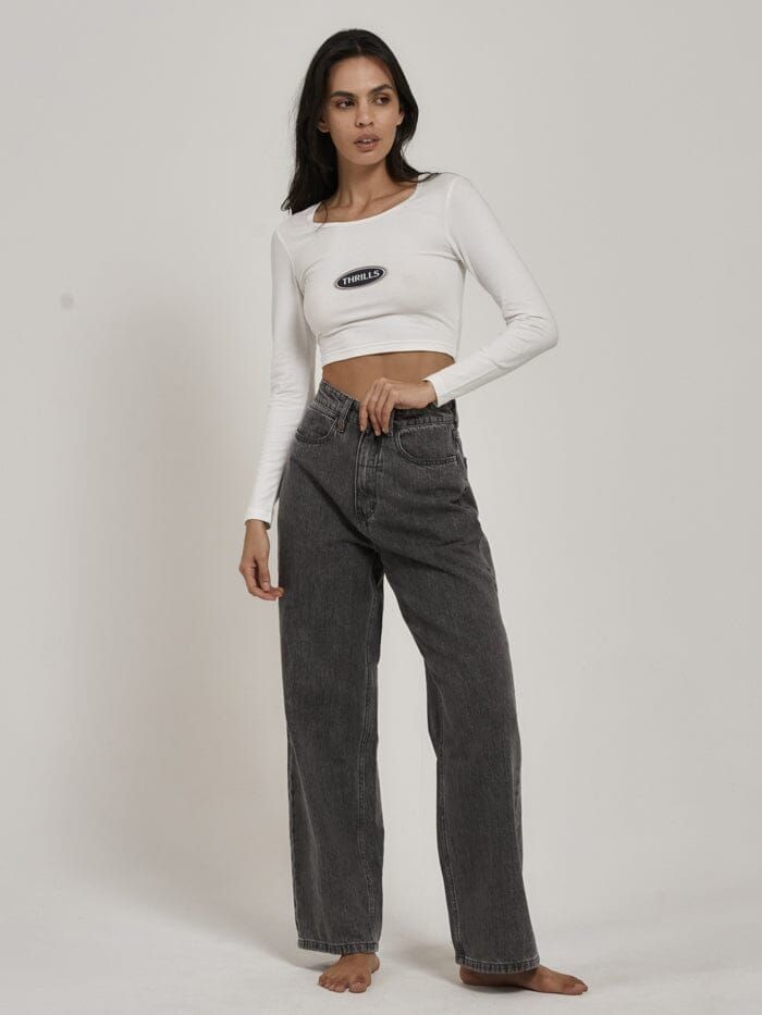 Emblem LS Baby Tee - Dirty White sold by Thrills product image thumbnail 4