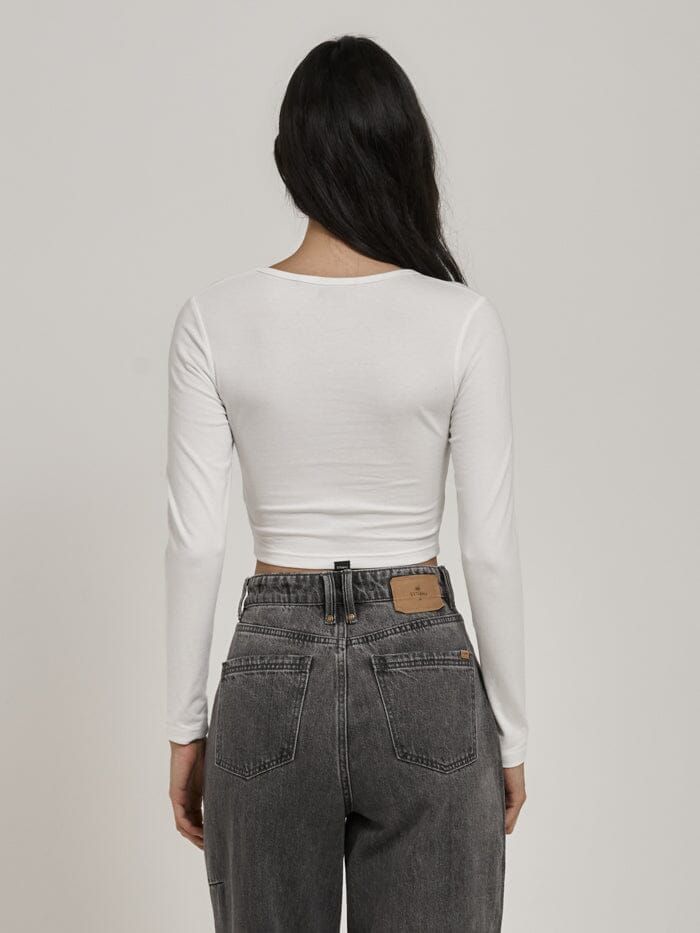 Emblem LS Baby Tee - Dirty White sold by Thrills product image thumbnail 2