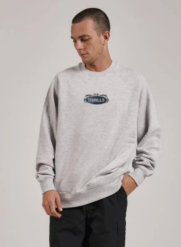 Coat Of Thrills Oversize Raglan Crew - Snow Marle sold by Thrills