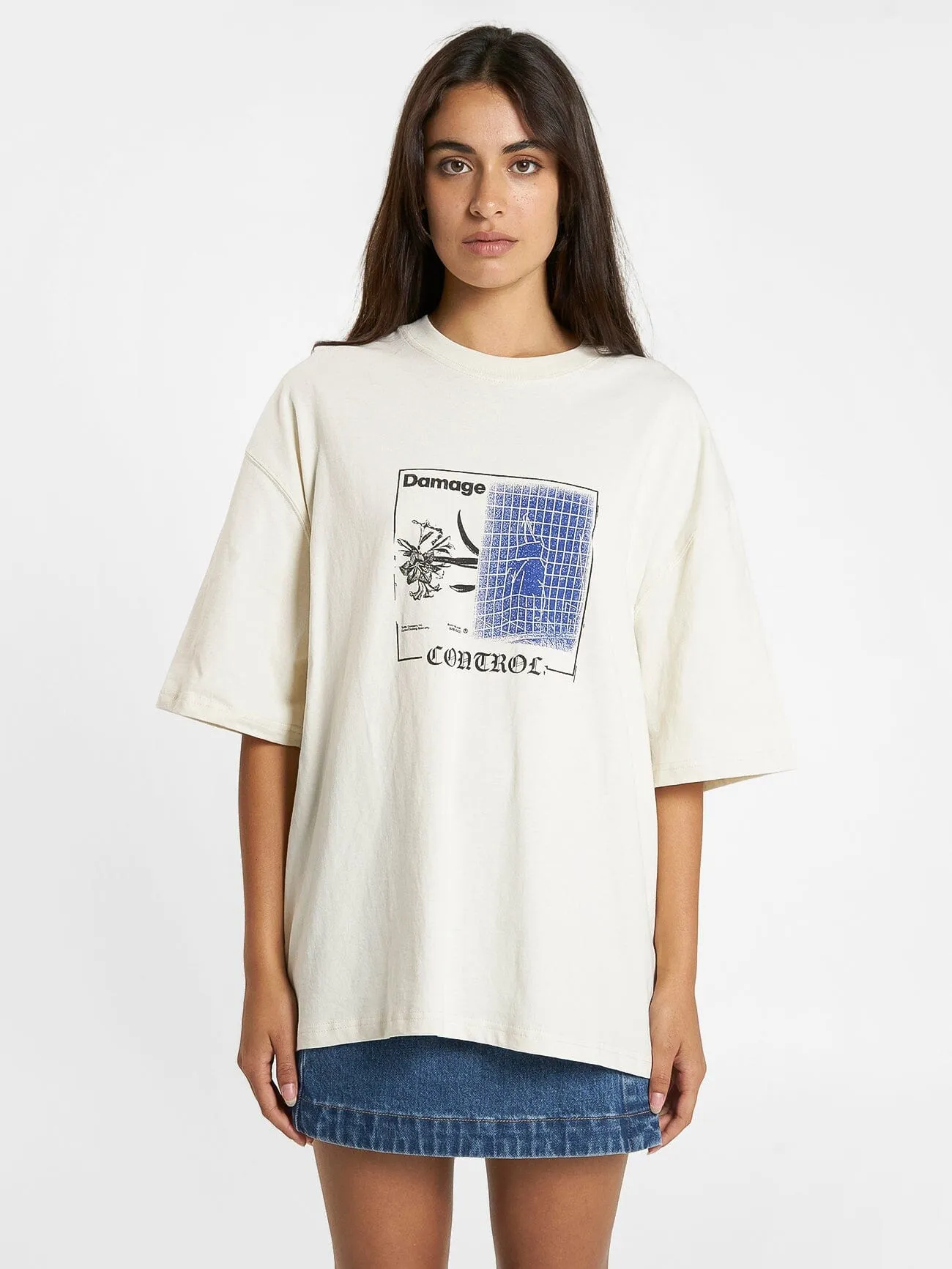 Damage Control Oversized Tee - Heritage White sold by Thrills product image thumbnail 2