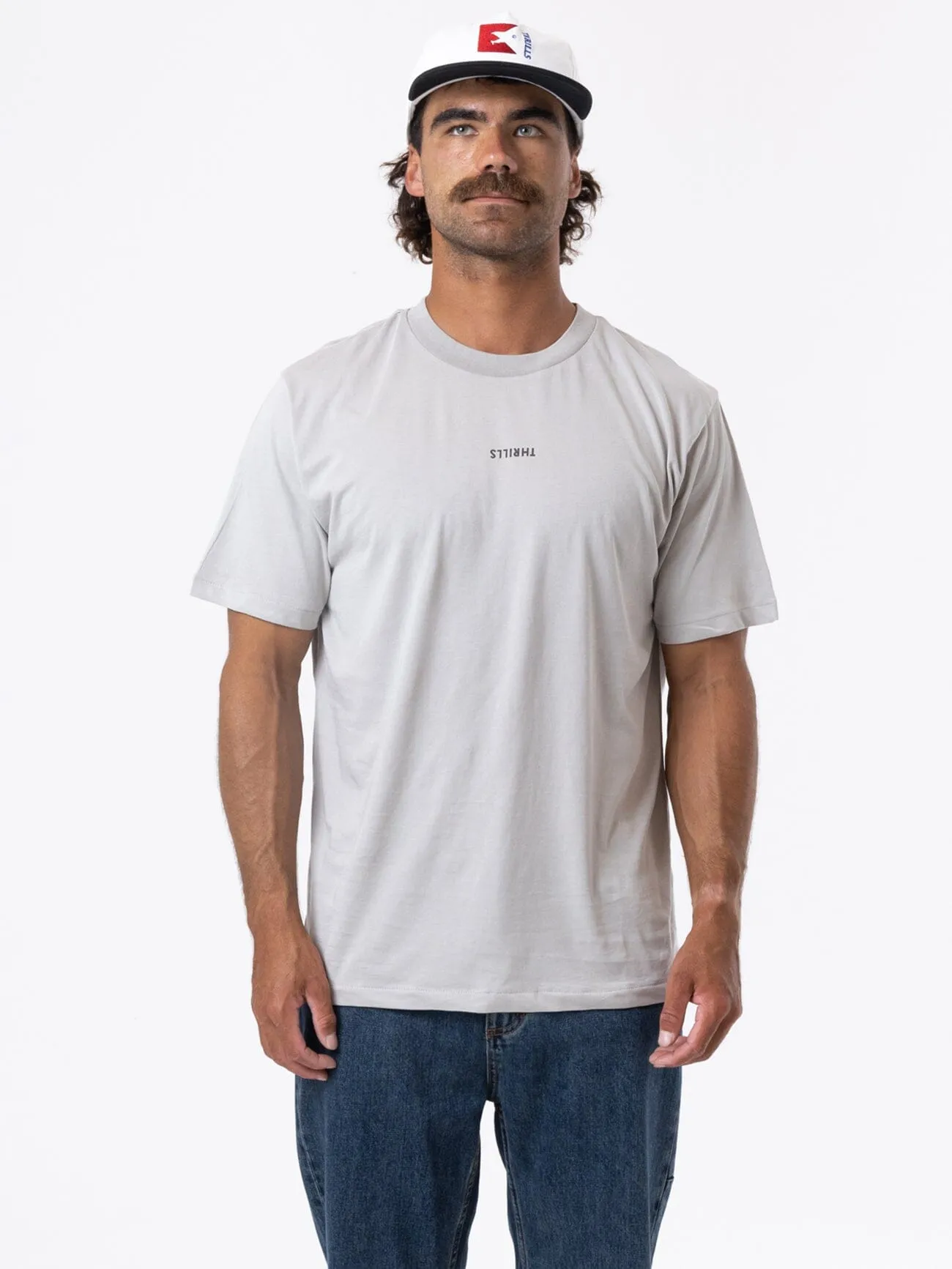 Minimal Thrills Merch Fit Tee - Oyster Grey sold by Thrills