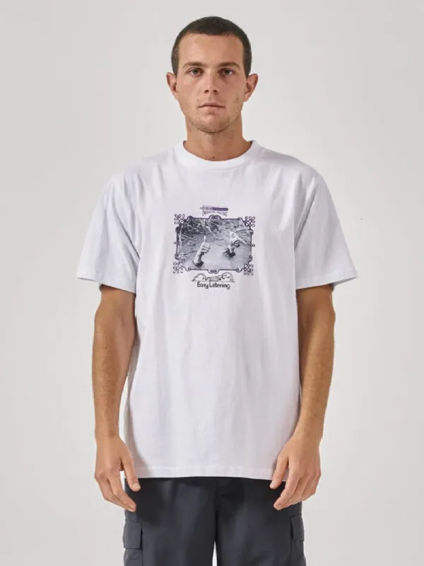 Easy Listening Merch Fit Tee - White sold by Thrills