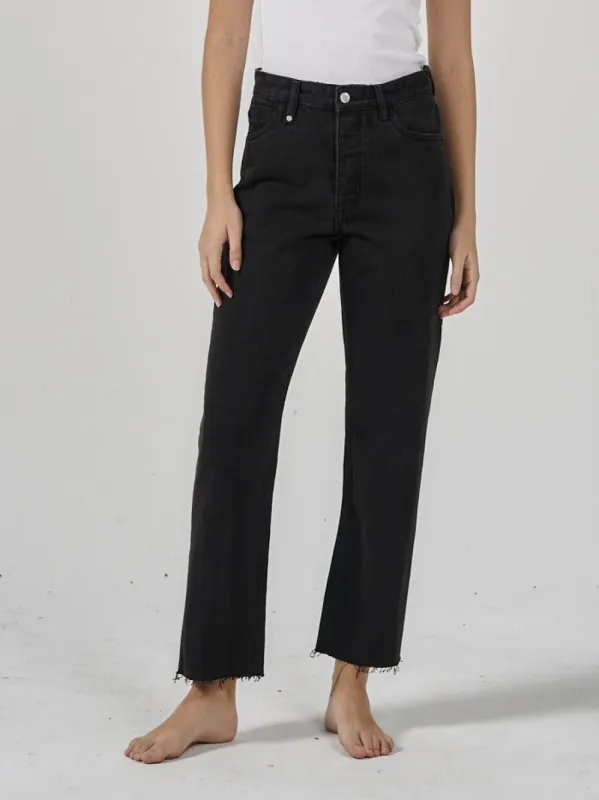 Paige Mid Rise Jean - Aged Black sold by Thrills