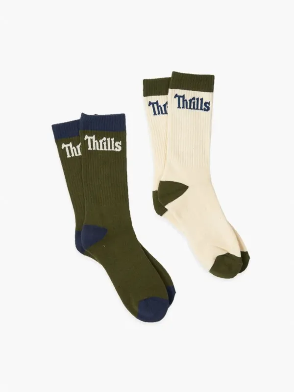 Never Forget 2 Pack Sock - Military/Unbleached sold by Thrills