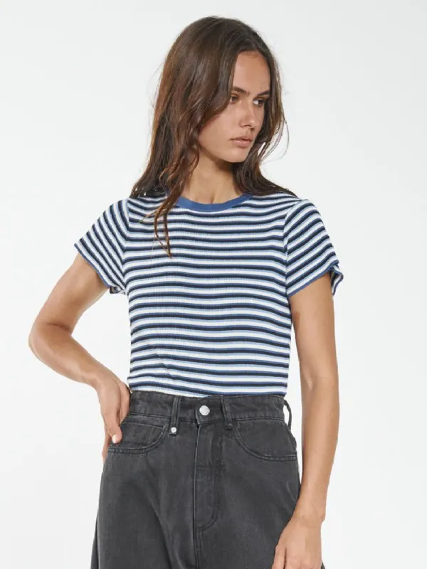 Only You Knit Baby Crop Tee - Blue sold by Thrills