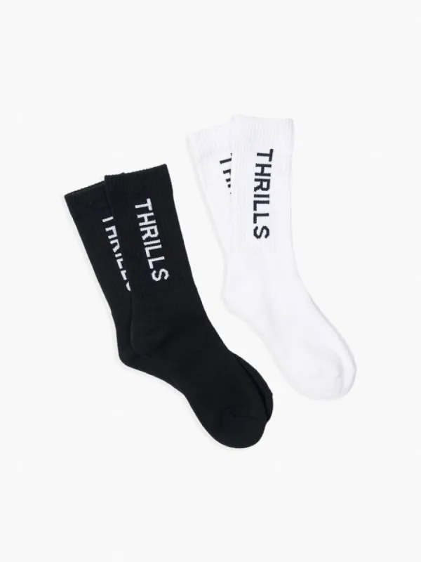 From The Beginning 2 Pack Sock - Dark Navy/White sold by Thrills