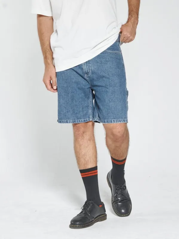 Hard Yakka x Thrills Carpenter Short - Vintage Rinse Blue sold by Thrills