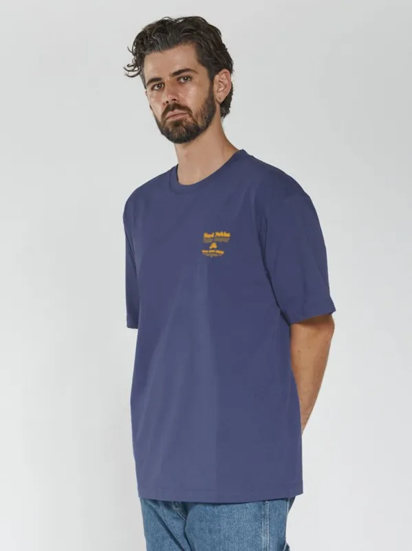 Hard Yakka x Thrills Beginning To Present Oversize Fit Tee - Yakka Blue sold by Thrills