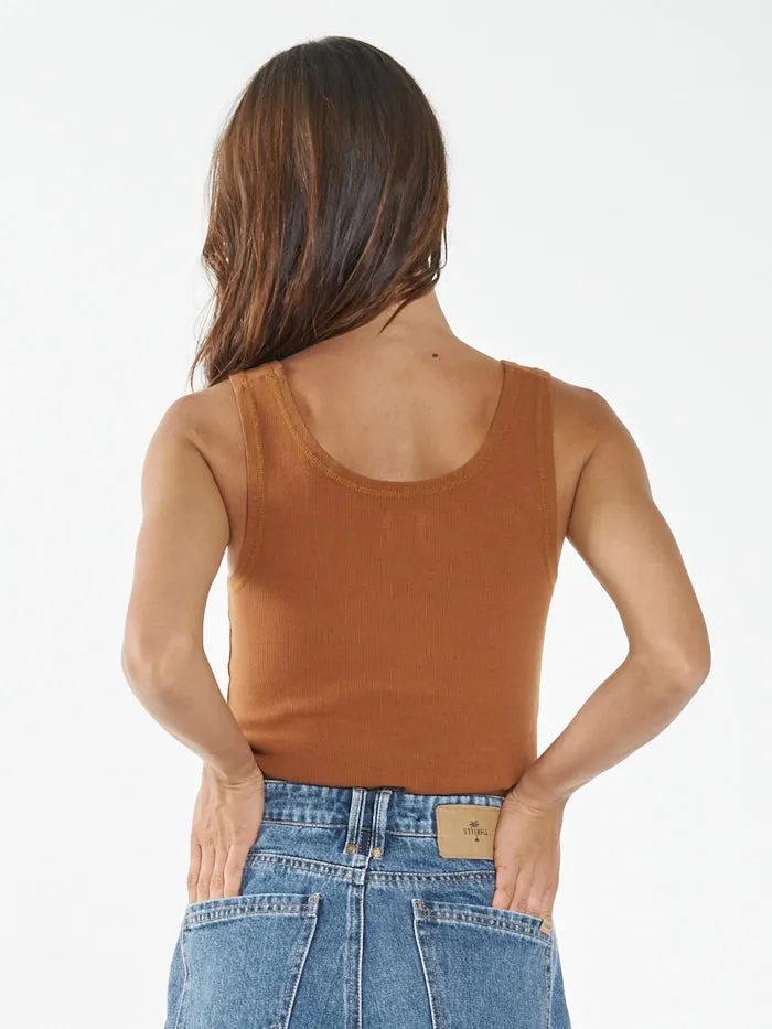 Speed Needs Crop Rib Singlet - Caramel sold by Thrills product image thumbnail 2